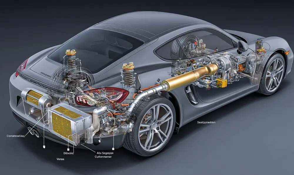 Illustration détaillée du catalyseur, filtre à particules, vanne EGR et capteurs