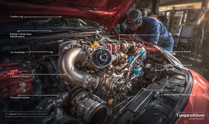 Montage d’un turbo hybride dans un compartiment moteur, plug‑and‑play
