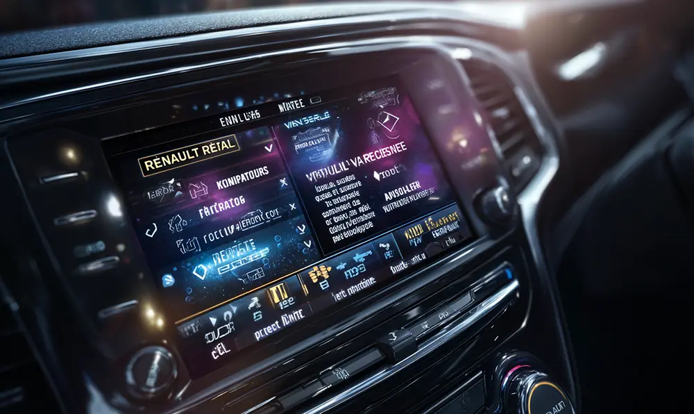 Autoradio Renault démonté montrant l’étiquette de précode
