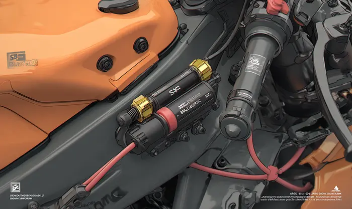 prise SAE étanche fixée sur moto pour chargeur