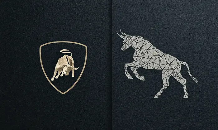 Comparaison ancienne et nouvelle version du logo Lamborghini