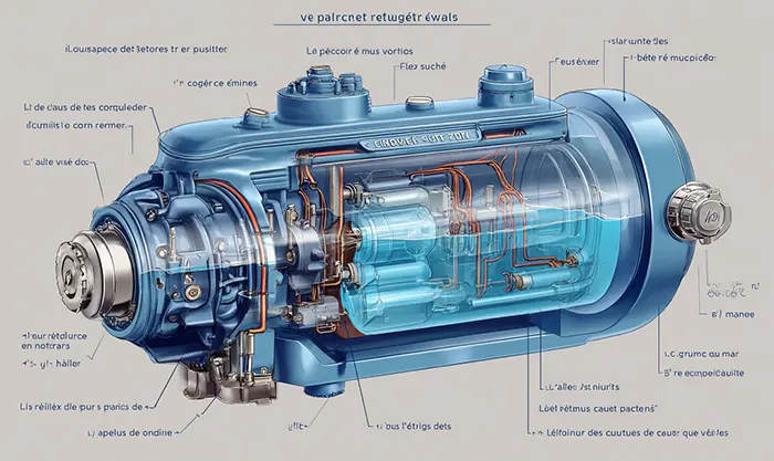 Coupe de moteur avec circuit de liquide de refroidissement et thermostat