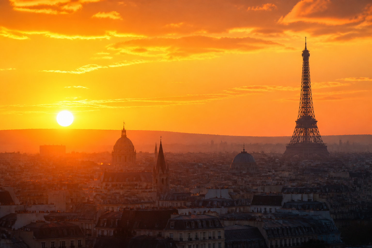 Les données précises pour le lever du soleil aujourd'hui à Paris ☀️